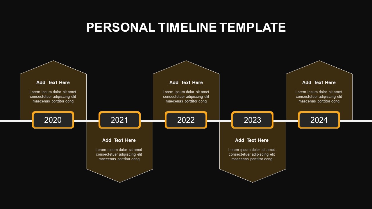 Personal Timeline ppt slide Template