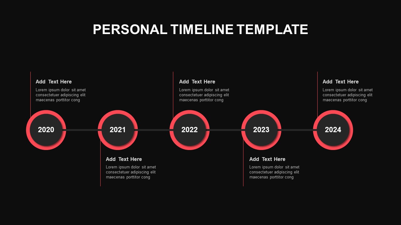 Personal Timeline ppt slide