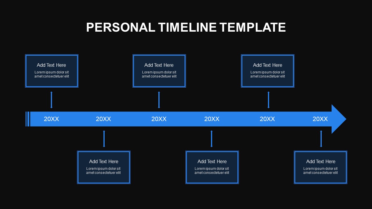 Personal arrow Timeline Template