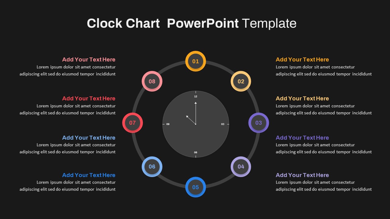 editable Clock Chart slide