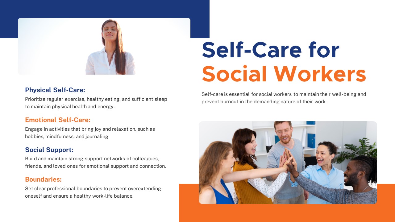 self care for Social Work PowerPoint Template