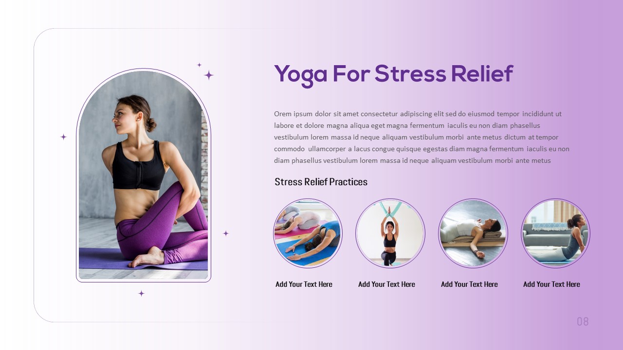 Yoga Class Presentation Template Stress Relief